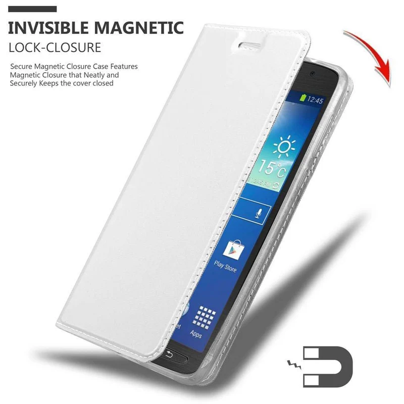 Cadorabo Hülle kompatibel mit Samsung Galaxy S4 ACTIVE Schutzhülle mit Magnetverschluss, Standfunktion und Kartenfach