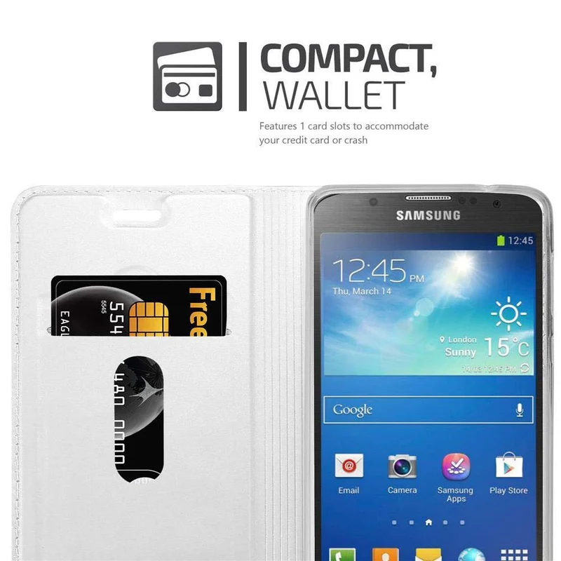 Cadorabo Hülle kompatibel mit Samsung Galaxy S4 ACTIVE Schutzhülle mit Magnetverschluss, Standfunktion und Kartenfach