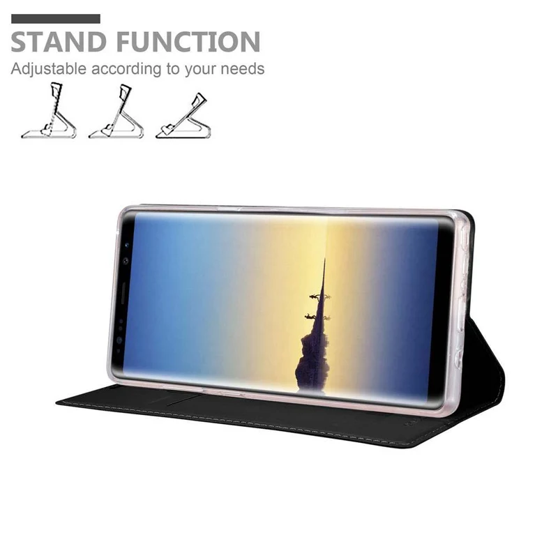 Cadorabo Hülle kompatibel mit Samsung Galaxy NOTE 8 Schutzhülle mit Magnetverschluss, Standfunktion und Kartenfach