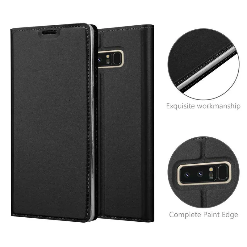 Cadorabo Hülle kompatibel mit Samsung Galaxy NOTE 8 Schutzhülle mit Magnetverschluss, Standfunktion und Kartenfach