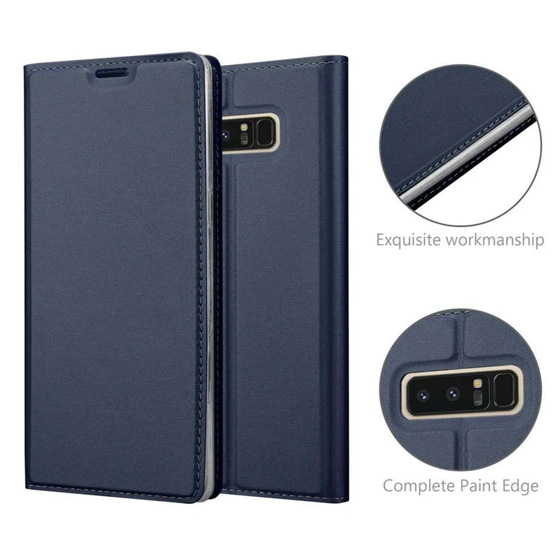 Cadorabo Hülle kompatibel mit Samsung Galaxy NOTE 8 Schutzhülle mit Magnetverschluss, Standfunktion und Kartenfach