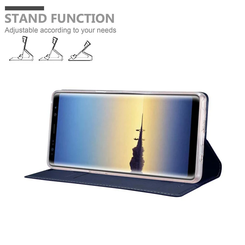 Cadorabo Hülle kompatibel mit Samsung Galaxy NOTE 8 Schutzhülle mit Magnetverschluss, Standfunktion und Kartenfach