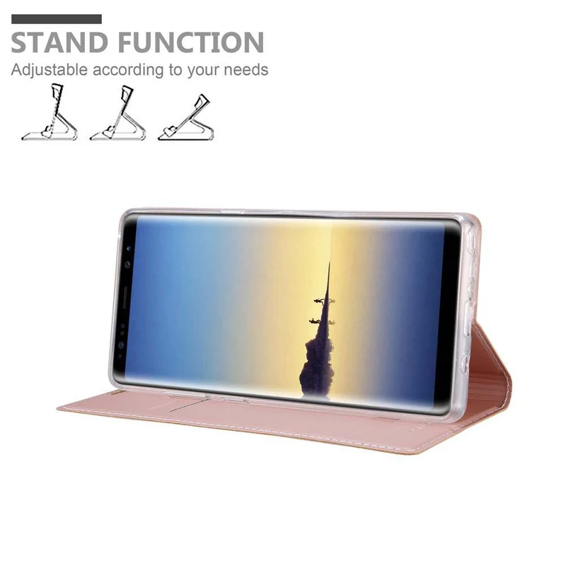 Cadorabo Hülle kompatibel mit Samsung Galaxy NOTE 8 Schutzhülle mit Magnetverschluss, Standfunktion und Kartenfach