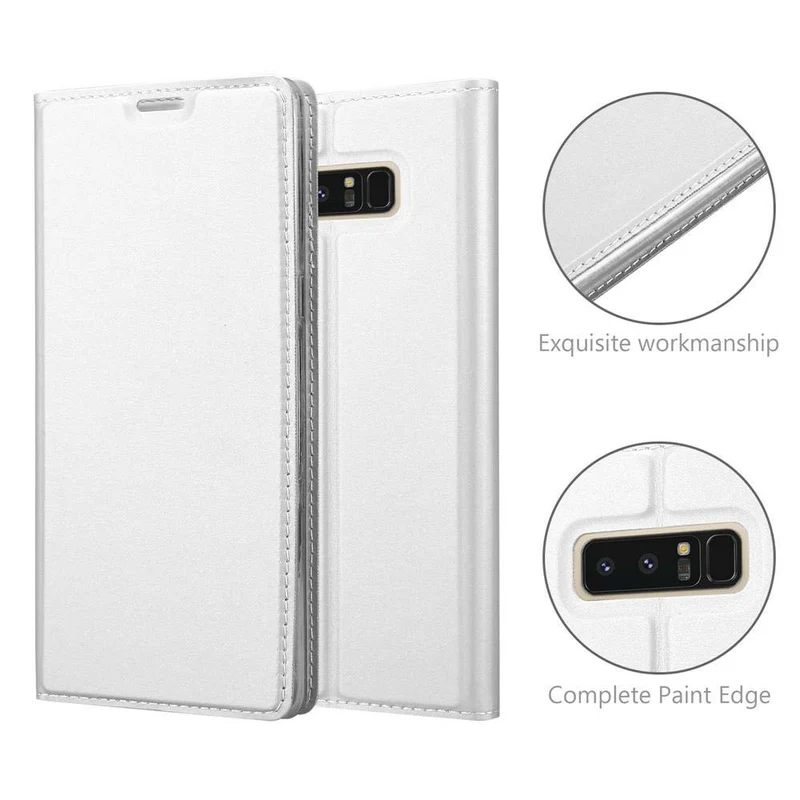 Cadorabo Hülle kompatibel mit Samsung Galaxy NOTE 8 Schutzhülle mit Magnetverschluss, Standfunktion und Kartenfach