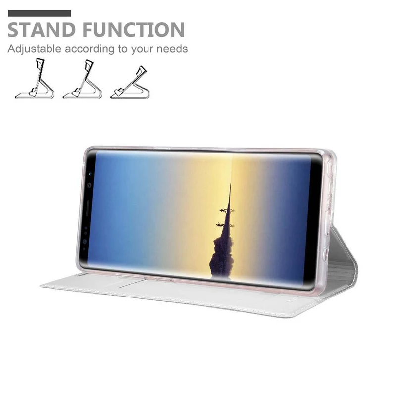 Cadorabo Hülle kompatibel mit Samsung Galaxy NOTE 8 Schutzhülle mit Magnetverschluss, Standfunktion und Kartenfach