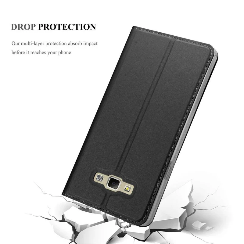 Cadorabo Hülle kompatibel mit Samsung Galaxy A7 2015 Schutzhülle mit Magnetverschluss, Standfunktion und Kartenfach