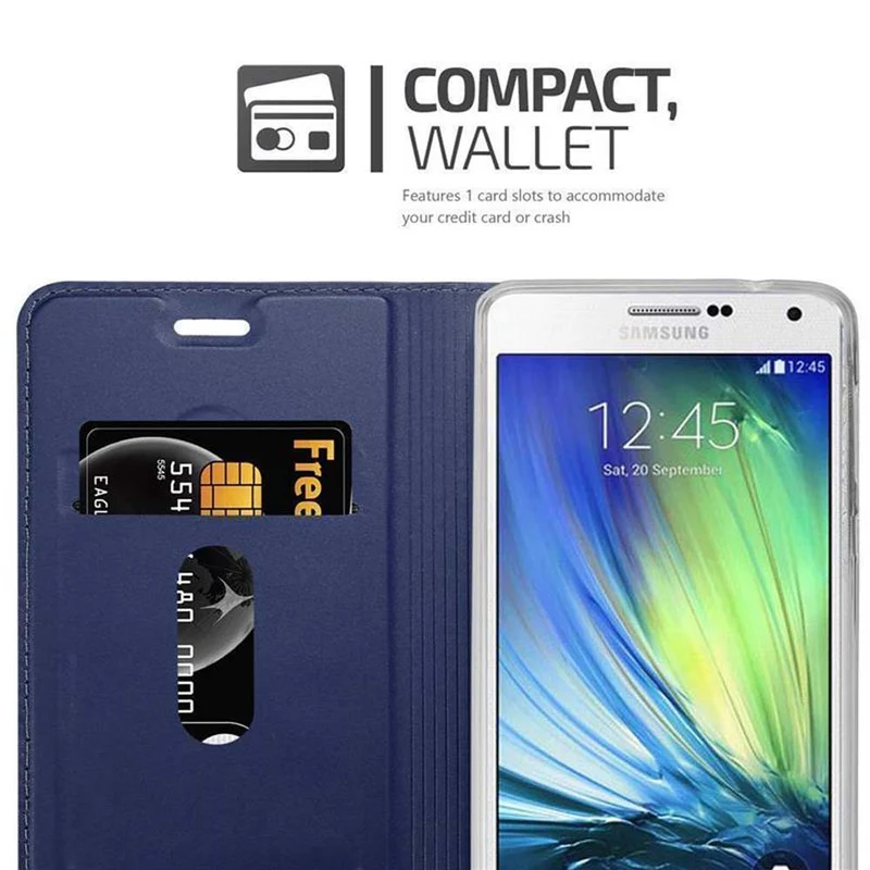 Cadorabo Hülle kompatibel mit Samsung Galaxy A7 2015 Schutzhülle mit Magnetverschluss, Standfunktion und Kartenfach