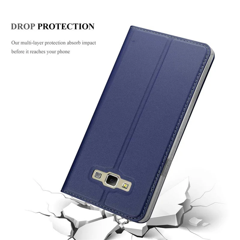 Cadorabo Hülle kompatibel mit Samsung Galaxy A7 2015 Schutzhülle mit Magnetverschluss, Standfunktion und Kartenfach