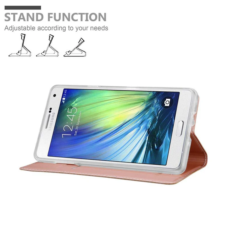 Cadorabo Hülle kompatibel mit Samsung Galaxy A7 2015 Schutzhülle mit Magnetverschluss, Standfunktion und Kartenfach
