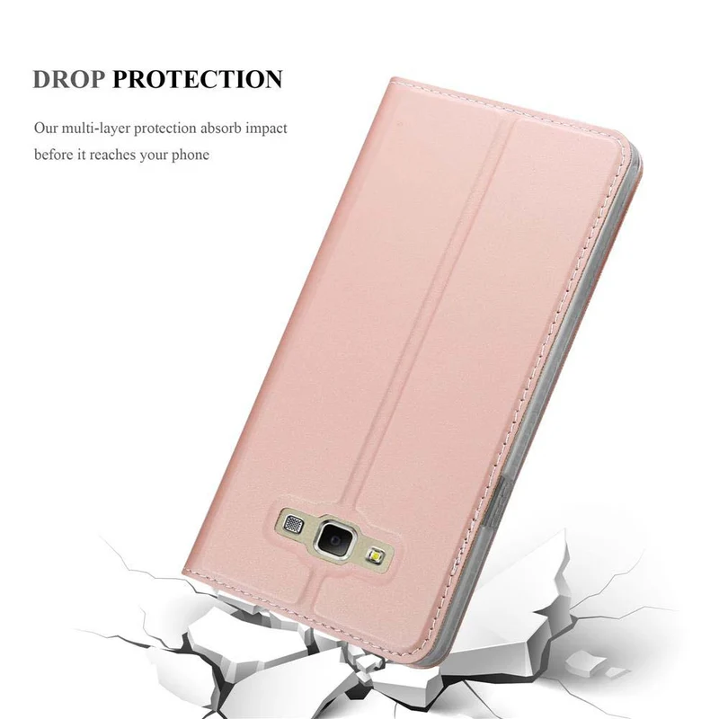 Cadorabo Hülle kompatibel mit Samsung Galaxy A7 2015 Schutzhülle mit Magnetverschluss, Standfunktion und Kartenfach
