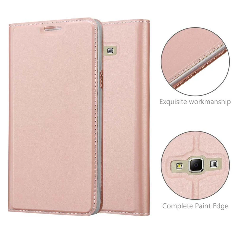 Cadorabo Hülle kompatibel mit Samsung Galaxy A7 2015 Schutzhülle mit Magnetverschluss, Standfunktion und Kartenfach