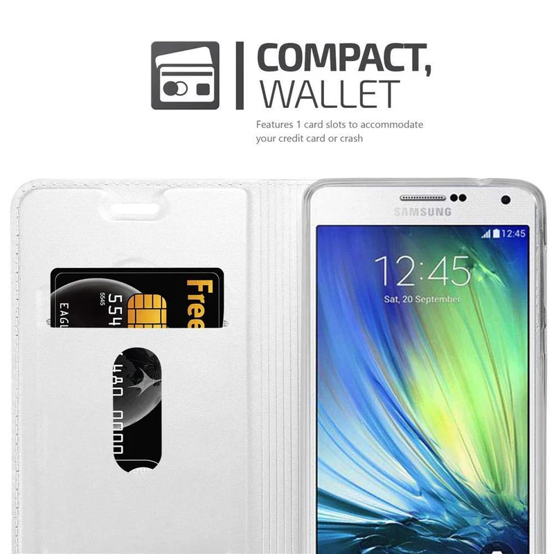 Cadorabo Hülle kompatibel mit Samsung Galaxy A7 2015 Schutzhülle mit Magnetverschluss, Standfunktion und Kartenfach