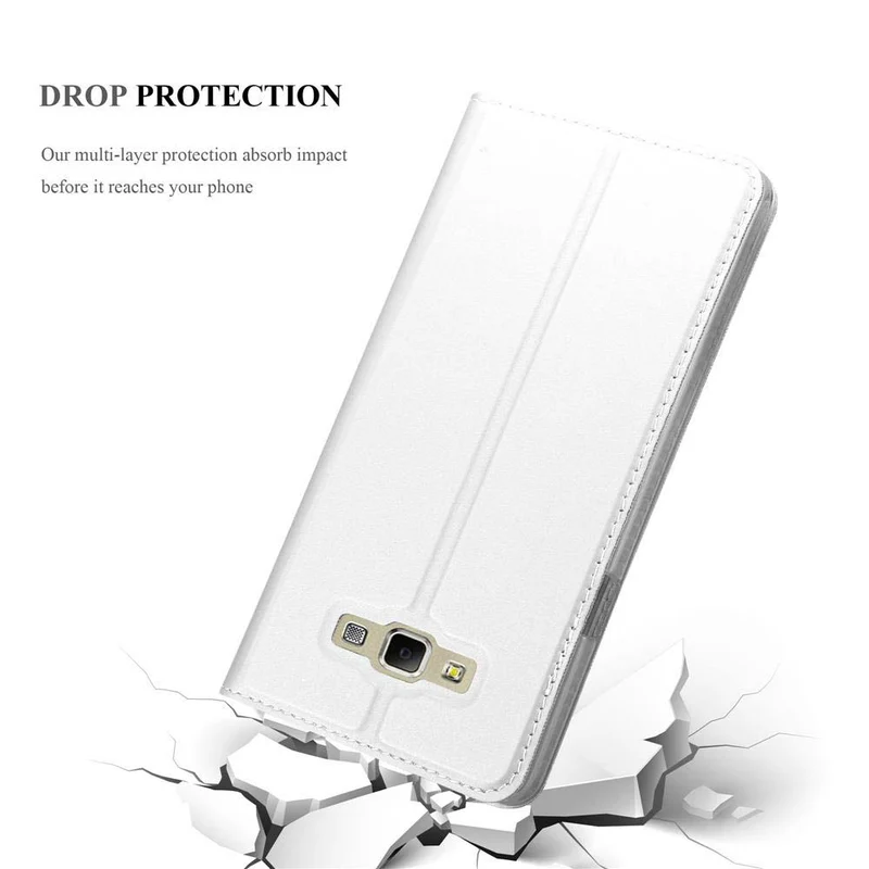 Cadorabo Hülle kompatibel mit Samsung Galaxy A7 2015 Schutzhülle mit Magnetverschluss, Standfunktion und Kartenfach