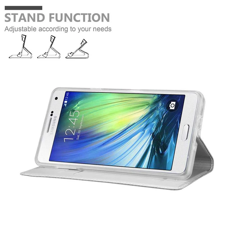 Cadorabo Hülle kompatibel mit Samsung Galaxy A7 2015 Schutzhülle mit Magnetverschluss, Standfunktion und Kartenfach