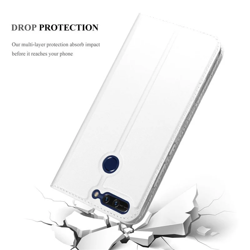 Cadorabo Hülle kompatibel mit Honor 8 PRO Schutzhülle mit Magnetverschluss, Standfunktion und Kartenfach