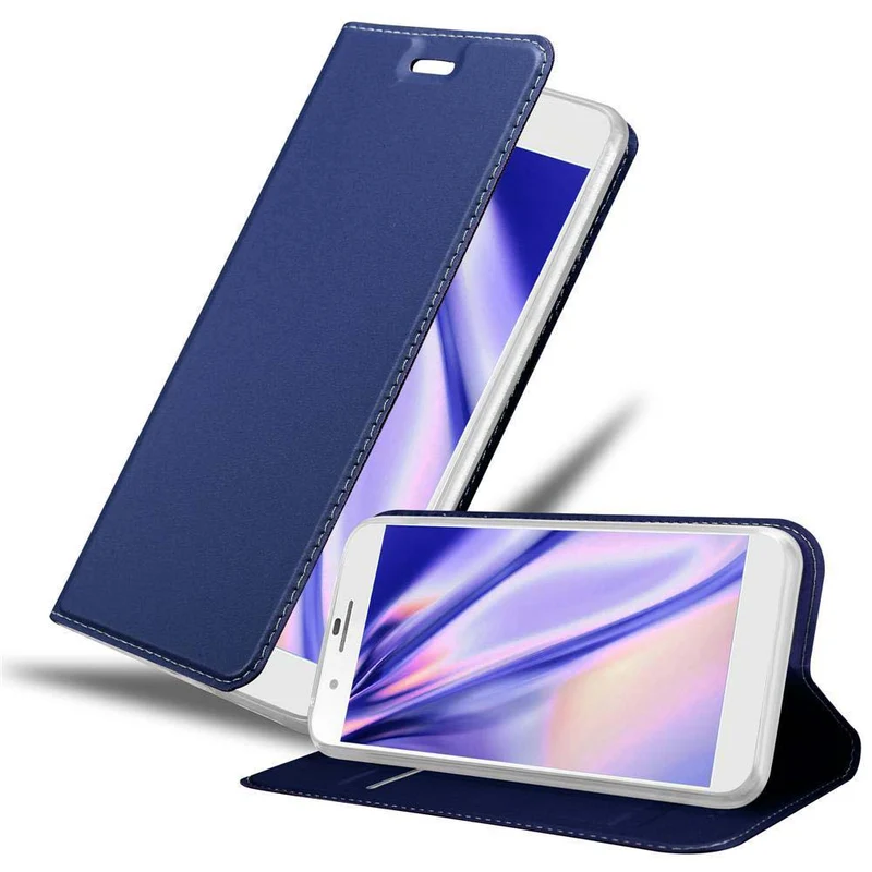 Cadorabo Hülle kompatibel mit Honor 6 PLUS Schutzhülle mit Magnetverschluss, Standfunktion und Kartenfach