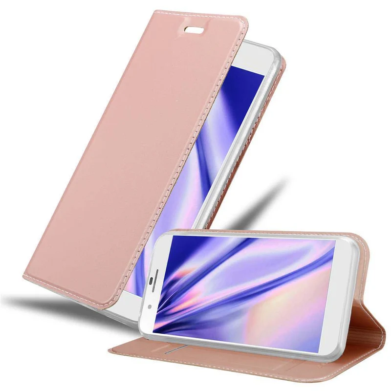 Cadorabo Hülle kompatibel mit Honor 6 PLUS Schutzhülle mit Magnetverschluss, Standfunktion und Kartenfach