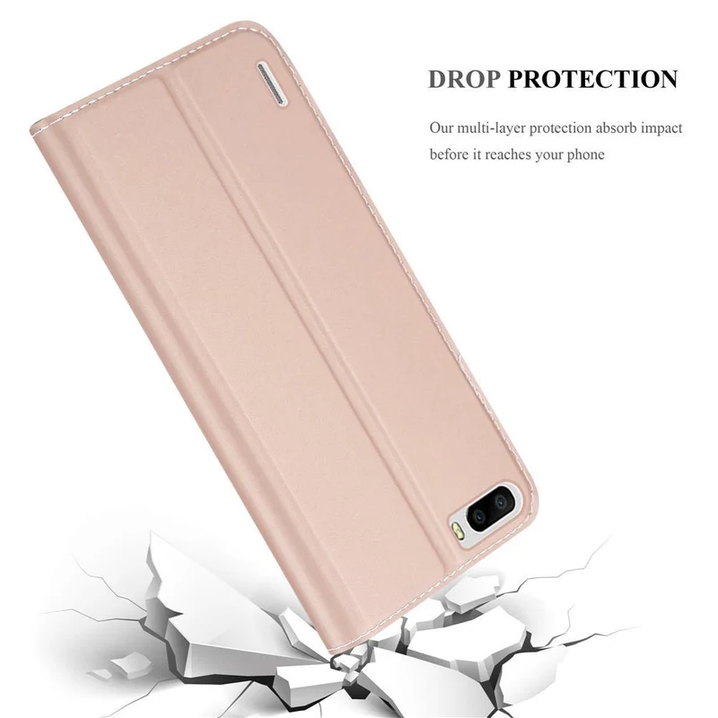 Cadorabo Hülle kompatibel mit Honor 6 PLUS Schutzhülle mit Magnetverschluss, Standfunktion und Kartenfach