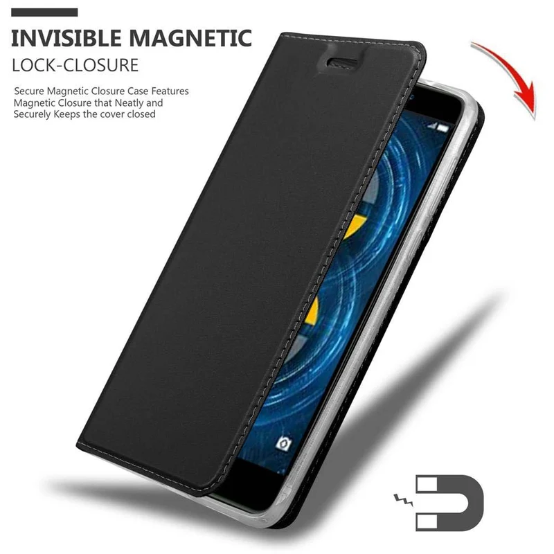 Cadorabo Hülle kompatibel mit Huawei MATE 9 LITE / GR5 2017 / Honor 6X Schutzhülle mit Magnetverschluss, Standfunktion und Kartenfach
