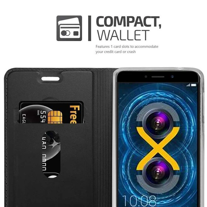 Cadorabo Hülle kompatibel mit Huawei MATE 9 LITE / GR5 2017 / Honor 6X Schutzhülle mit Magnetverschluss, Standfunktion und Kartenfach