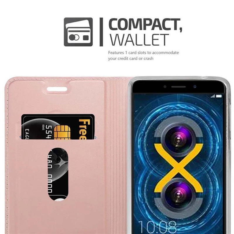 Cadorabo Hülle kompatibel mit Huawei MATE 9 LITE / GR5 2017 / Honor 6X Schutzhülle mit Magnetverschluss, Standfunktion und Kartenfach