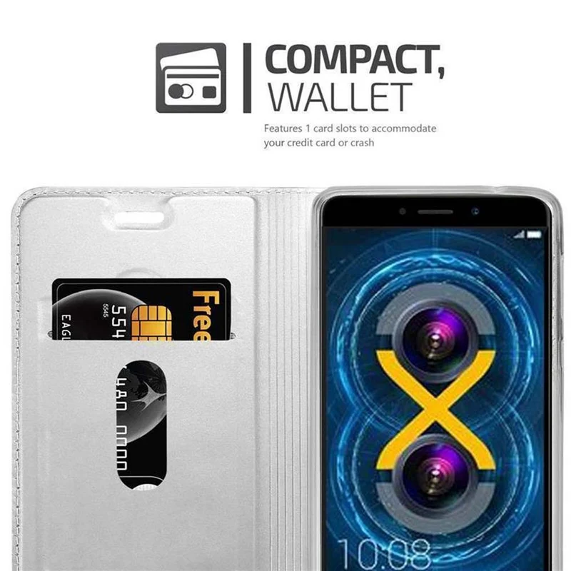Cadorabo Hülle kompatibel mit Huawei MATE 9 LITE / GR5 2017 / Honor 6X Schutzhülle mit Magnetverschluss, Standfunktion und Kartenfach