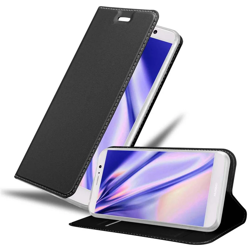 Cadorabo Hülle kompatibel mit Huawei MATE 9 Schutzhülle mit Magnetverschluss, Standfunktion und Kartenfach