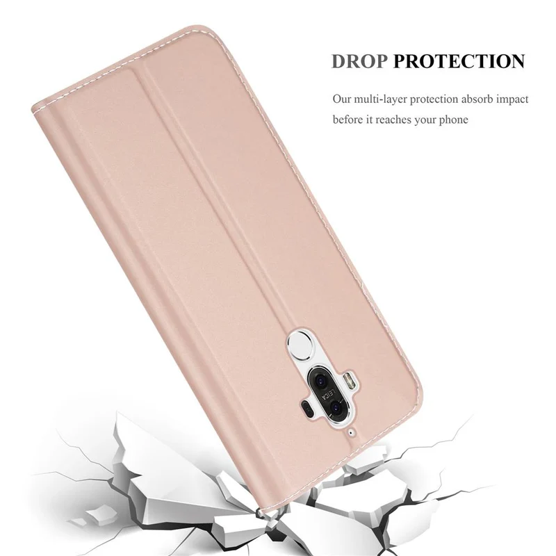 Cadorabo Hülle kompatibel mit Huawei MATE 9 Schutzhülle mit Magnetverschluss, Standfunktion und Kartenfach