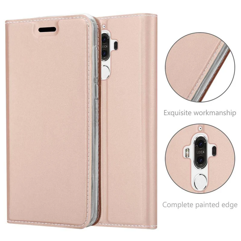 Cadorabo Hülle kompatibel mit Huawei MATE 9 Schutzhülle mit Magnetverschluss, Standfunktion und Kartenfach
