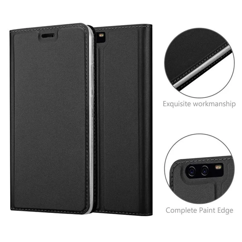 Cadorabo Hülle kompatibel mit Huawei P10 PLUS Schutzhülle mit Magnetverschluss, Standfunktion und Kartenfach