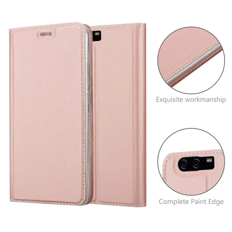 Cadorabo Hülle kompatibel mit Huawei P10 PLUS Schutzhülle mit Magnetverschluss, Standfunktion und Kartenfach
