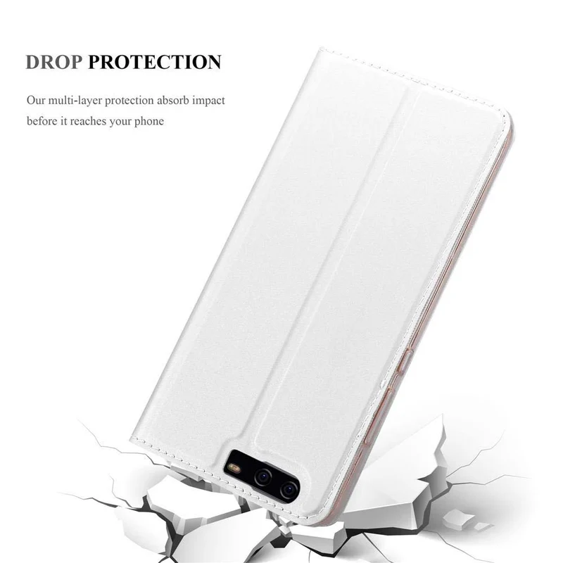 Cadorabo Hülle kompatibel mit Huawei P10 PLUS Schutzhülle mit Magnetverschluss, Standfunktion und Kartenfach