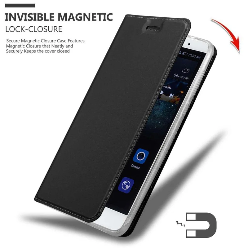 Cadorabo Hülle kompatibel mit Huawei MATE S Schutzhülle mit Magnetverschluss, Standfunktion und Kartenfach