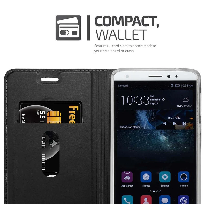 Cadorabo Hülle kompatibel mit Huawei MATE S Schutzhülle mit Magnetverschluss, Standfunktion und Kartenfach