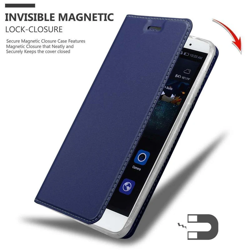 Cadorabo Hülle kompatibel mit Huawei MATE S Schutzhülle mit Magnetverschluss, Standfunktion und Kartenfach