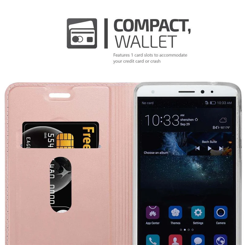 Cadorabo Hülle kompatibel mit Huawei MATE S Schutzhülle mit Magnetverschluss, Standfunktion und Kartenfach