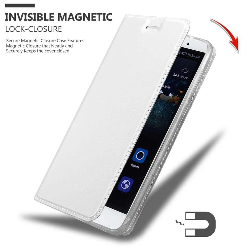 Cadorabo Hülle kompatibel mit Huawei MATE S Schutzhülle mit Magnetverschluss, Standfunktion und Kartenfach