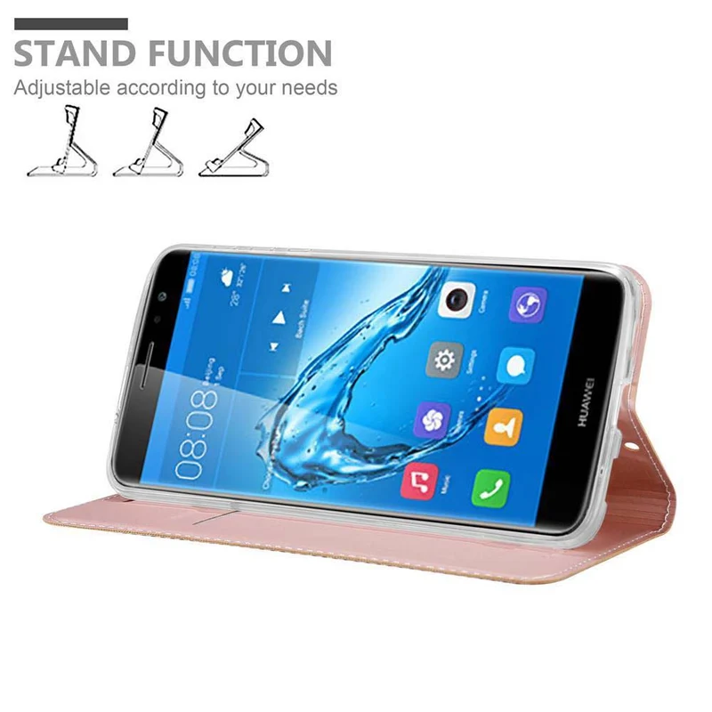 Cadorabo Hülle kompatibel mit Huawei NOVA PLUS Schutzhülle mit Magnetverschluss, Standfunktion und Kartenfach