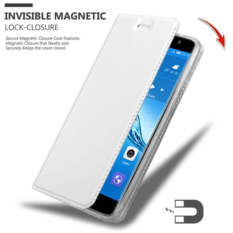 Cadorabo Hülle kompatibel mit Huawei NOVA PLUS Schutzhülle mit Magnetverschluss, Standfunktion und Kartenfach