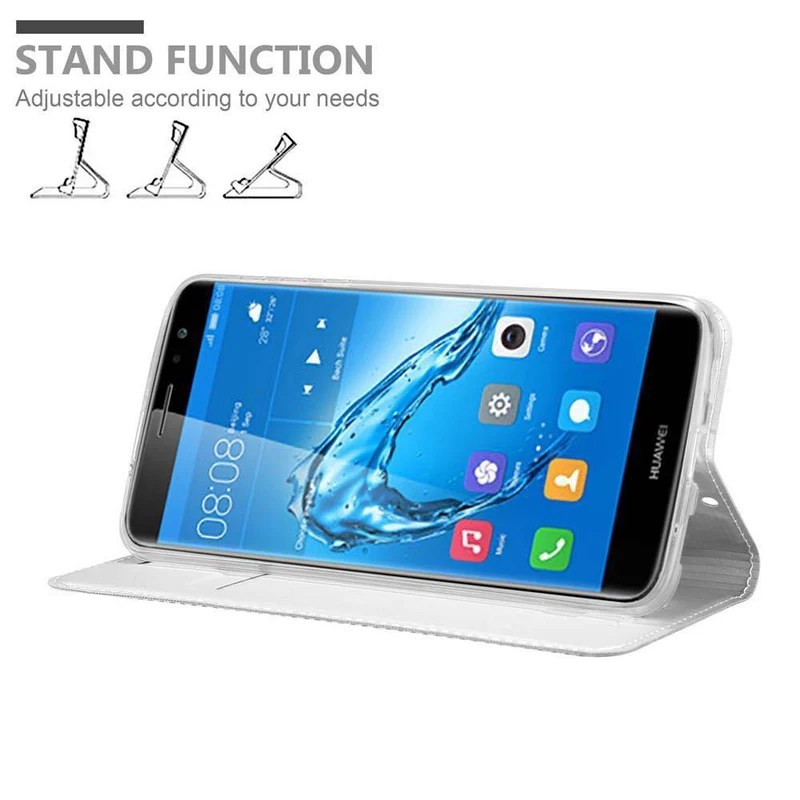 Cadorabo Hülle kompatibel mit Huawei NOVA PLUS Schutzhülle mit Magnetverschluss, Standfunktion und Kartenfach