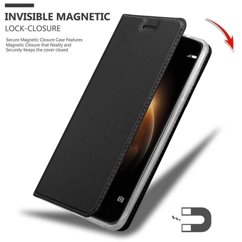 Cadorabo Hülle kompatibel mit Huawei ASCEND G7 PLUS / G8 / GX8 Schutzhülle mit Magnetverschluss, Standfunktion und Kartenfach