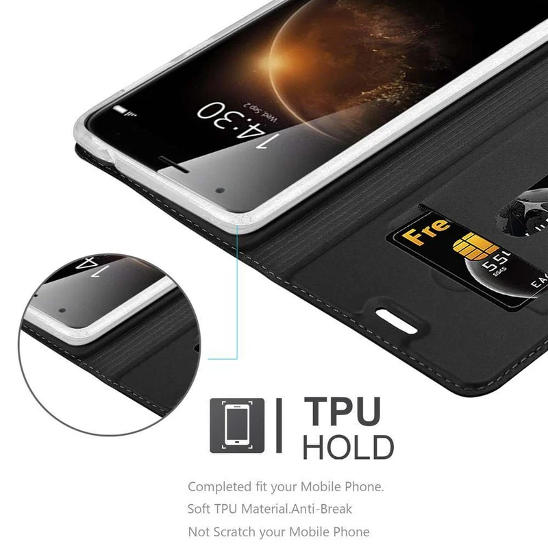Cadorabo Hülle kompatibel mit Huawei ASCEND G7 PLUS / G8 / GX8 Schutzhülle mit Magnetverschluss, Standfunktion und Kartenfach