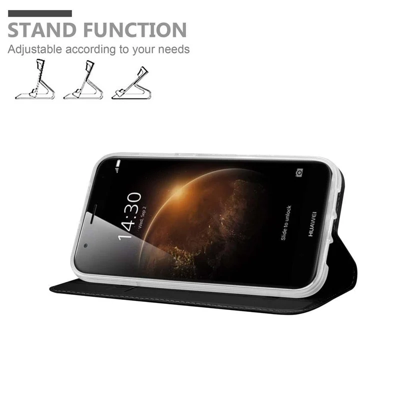 Cadorabo Hülle kompatibel mit Huawei ASCEND G7 PLUS / G8 / GX8 Schutzhülle mit Magnetverschluss, Standfunktion und Kartenfach
