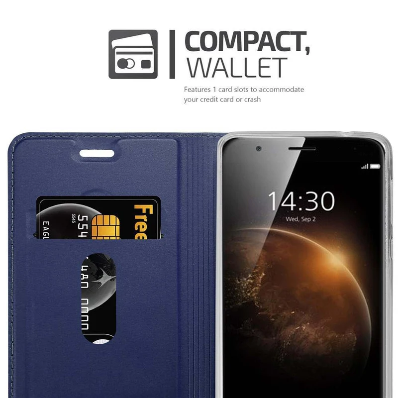 Cadorabo Hülle kompatibel mit Huawei ASCEND G7 PLUS / G8 / GX8 Schutzhülle mit Magnetverschluss, Standfunktion und Kartenfach