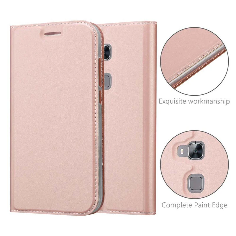 Cadorabo Hülle kompatibel mit Huawei ASCEND G7 PLUS / G8 / GX8 Schutzhülle mit Magnetverschluss, Standfunktion und Kartenfach