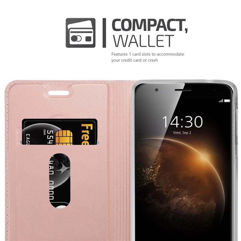 Cadorabo Hülle kompatibel mit Huawei ASCEND G7 PLUS / G8 / GX8 Schutzhülle mit Magnetverschluss, Standfunktion und Kartenfach