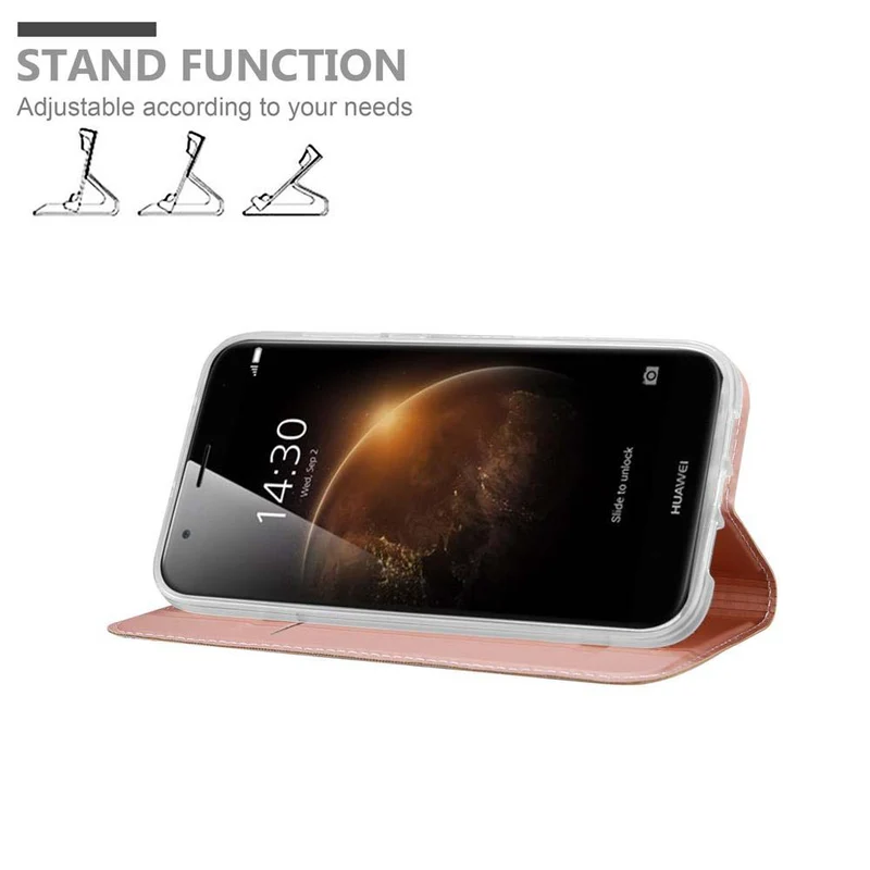 Cadorabo Hülle kompatibel mit Huawei ASCEND G7 PLUS / G8 / GX8 Schutzhülle mit Magnetverschluss, Standfunktion und Kartenfach