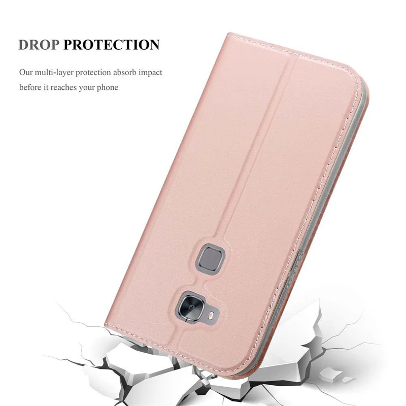 Cadorabo Hülle kompatibel mit Huawei ASCEND G7 PLUS / G8 / GX8 Schutzhülle mit Magnetverschluss, Standfunktion und Kartenfach