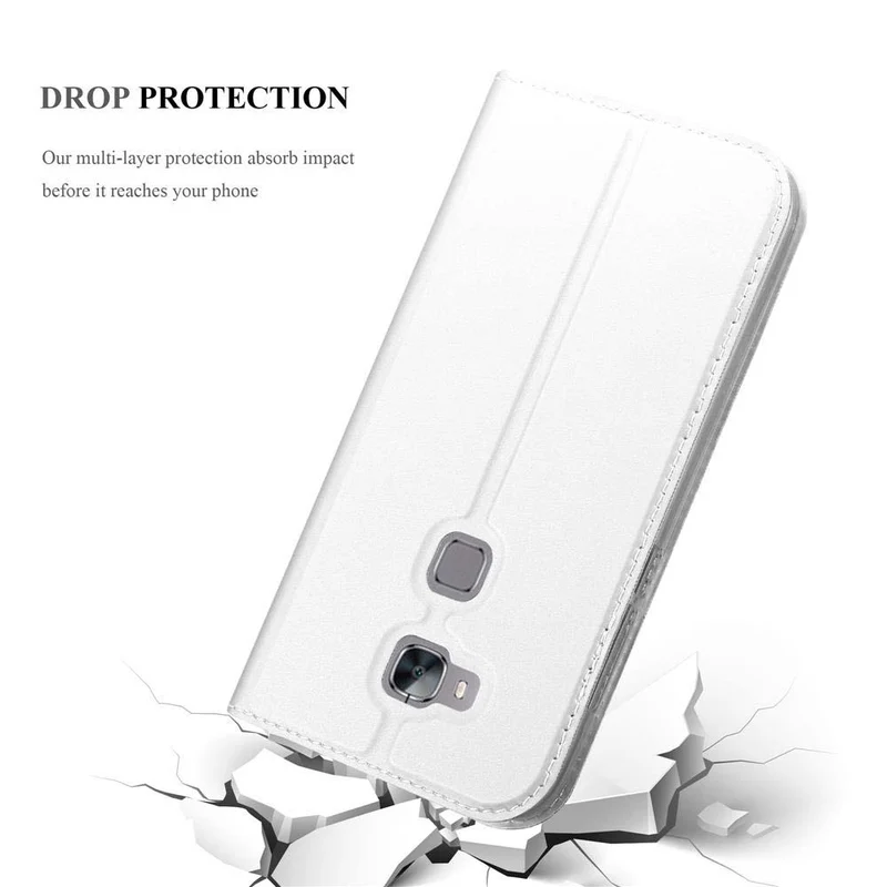 Cadorabo Hülle kompatibel mit Huawei ASCEND G7 PLUS / G8 / GX8 Schutzhülle mit Magnetverschluss, Standfunktion und Kartenfach