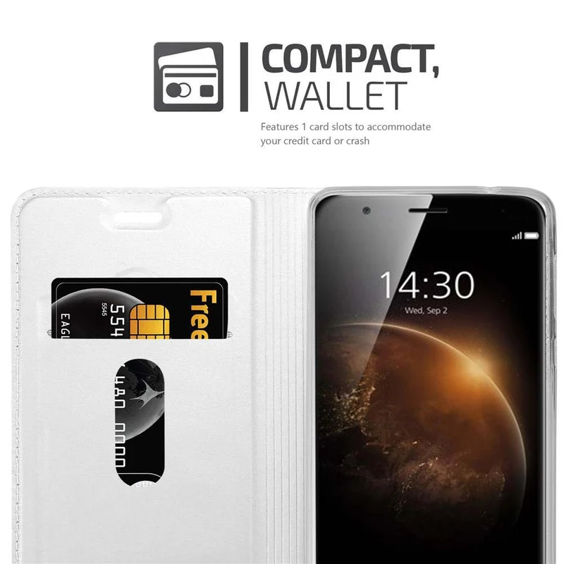 Cadorabo Hülle kompatibel mit Huawei ASCEND G7 PLUS / G8 / GX8 Schutzhülle mit Magnetverschluss, Standfunktion und Kartenfach